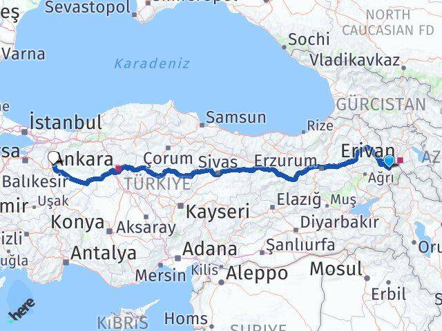 Iğdır Söğüt Bilecik Arası Kaç Km - Yol Haritası
