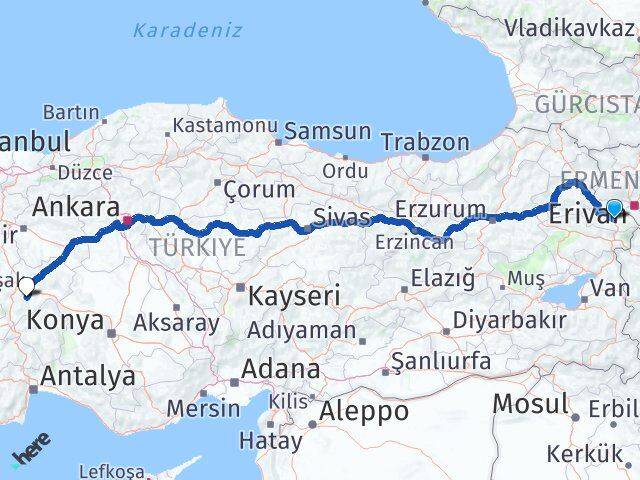 Iğdır Şuhut Afyonkarahisar Arası Kaç Km - Yol Haritası