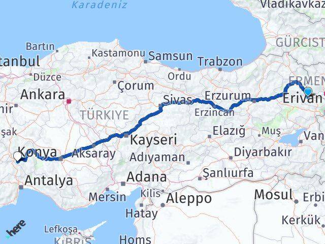 Iğdır Tuzluca Isparta Arası Kaç Km - Yol Haritası