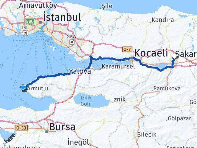 İhlas Armutlu Tatil Köyü Adapazarı Arası Kaç Km - Yol Tarifi