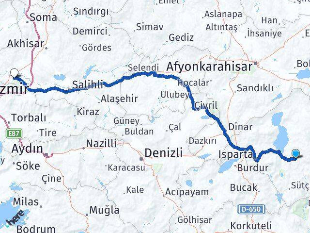Aksu Manisa Arası Kaç Km - Yol Tarifi
