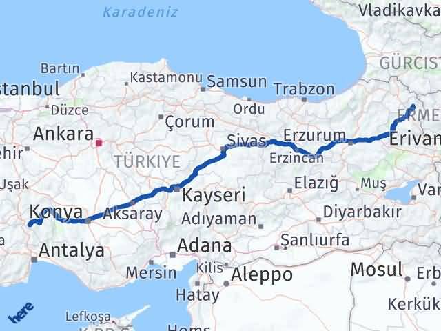 Isparta Arpaçay Kars Arası Kaç Km - Yol Haritası