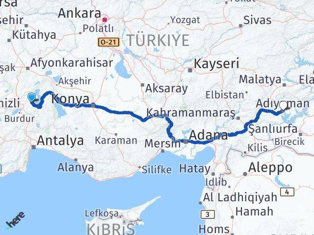Atabey Adıyaman Arası Kaç Km - Yol Tarifi