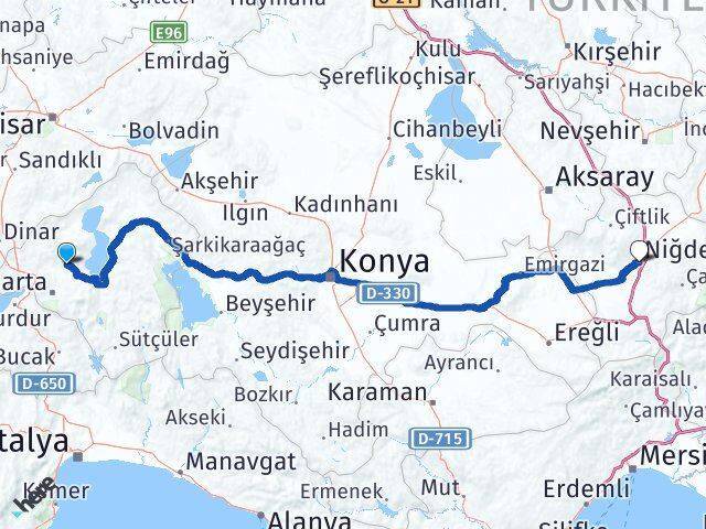 Atabey Niğde Arası Kaç Km - Yol Tarifi