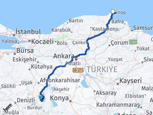 Atabey Sinop Arası Kaç Km - Yol Tarifi