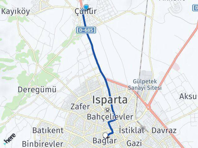 Çünür Bağlar Arası Kaç Km - Yol Tarifi