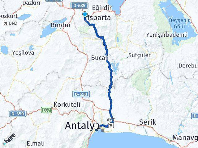 Çünür Konyaaltı Arası Kaç Km - Yol Tarifi