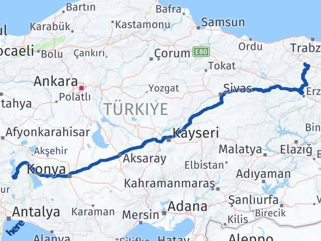 Isparta Eğirdir Gümüşhane Arası Kaç Km - Yol Haritası