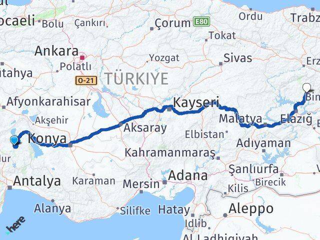 Isparta Eğirdir Tunceli Arası Kaç Km - Yol Haritası