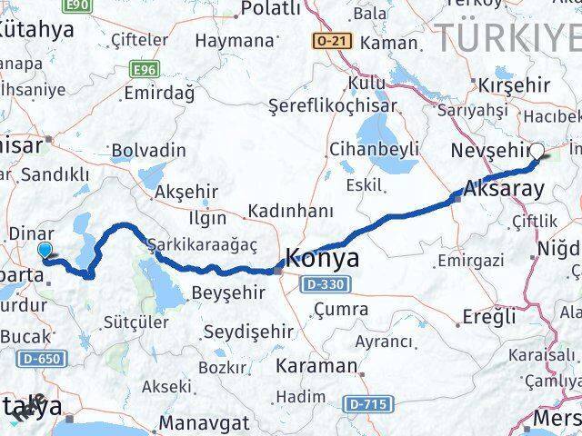 Gönen Nevşehir Arası Kaç Km - Yol Tarifi