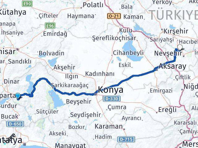 Isparta Gülşehir Arası Kaç Km - Yol Tarifi