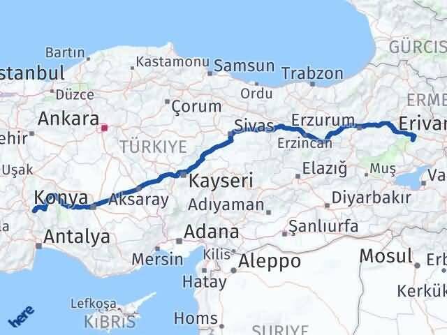 Isparta Hamur Ağrı Arası Kaç Km - Yol Haritası