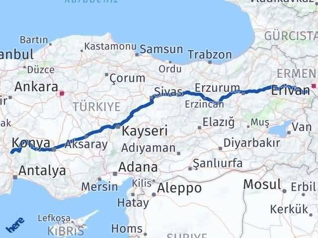 Isparta Karakoyunlu Iğdır Arası Kaç Km - Yol Haritası