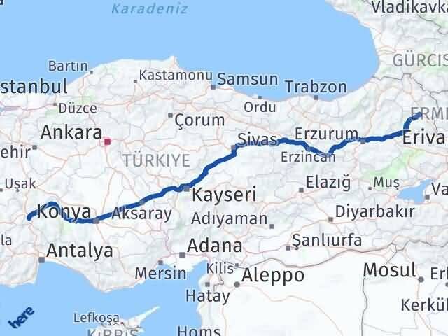 Isparta Keçiborlu Kars Arası Kaç Km - Yol Haritası