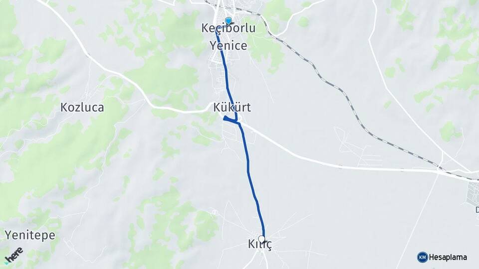 Isparta Keçiborlu Kılıç Keçiborlu Arası Kaç Km - Yol Haritası