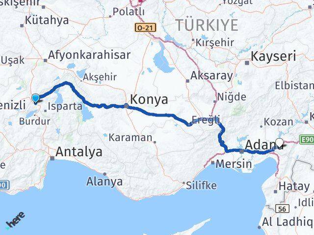 Isparta Keçiborlu Osmaniye Arası Kaç Km - Yol Haritası