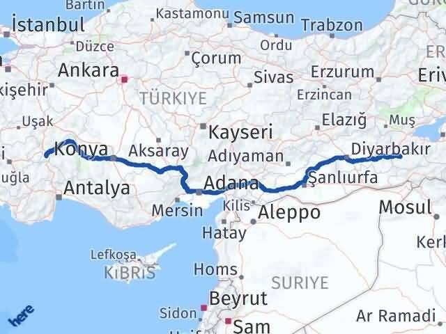 Isparta Keçiborlu Siirt Arası Kaç Km - Yol Haritası