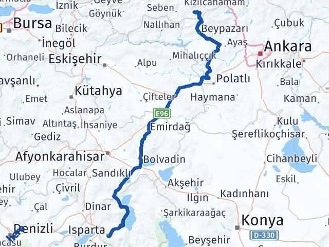 Isparta Kıbrıscık Arası Kaç Km - Yol Tarifi
