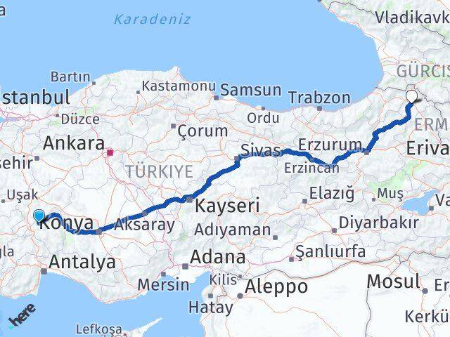 Isparta Senirkent Ardahan Arası Kaç Km - Yol Haritası