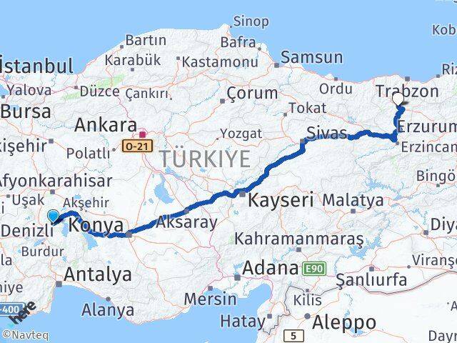 Isparta Senirkent Gümüşhane Arası Kaç Km - Yol Haritası