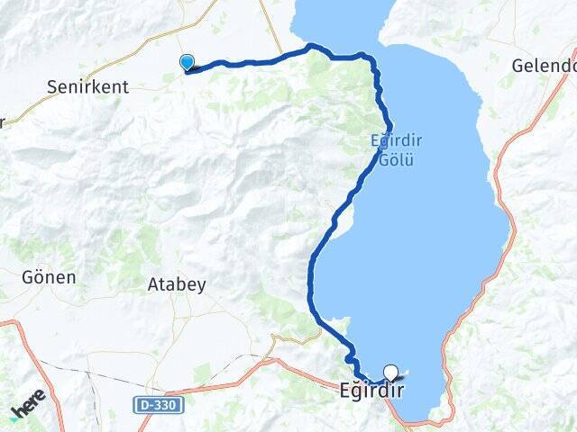 Ortayazı Eğirdir Otogarı Arası Kaç Km - Yol Tarifi