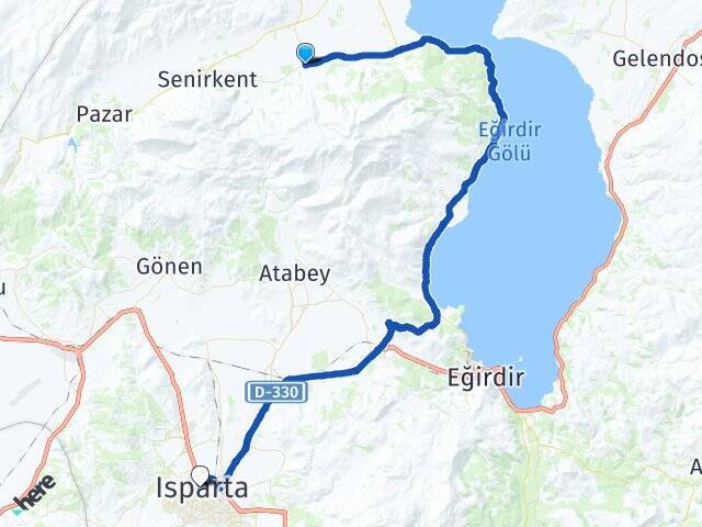 Ortayazı Isparta Otogarı Arası Kaç Km - Yol Tarifi