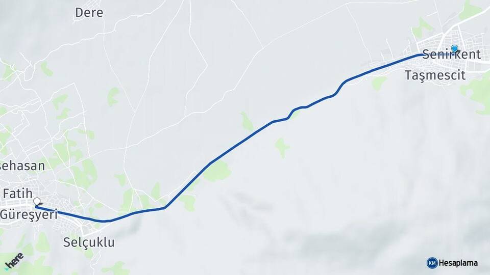 Isparta Senirkent Uluborlu Arası Kaç Km - Yol Haritası