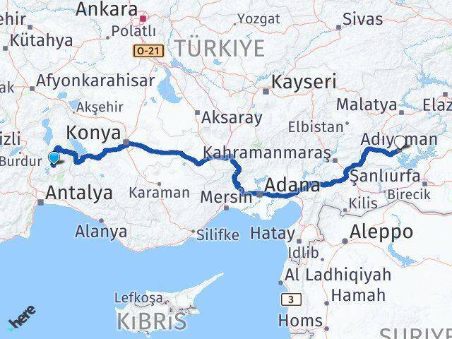Sütçüler Adıyaman Arası Kaç Km - Yol Tarifi