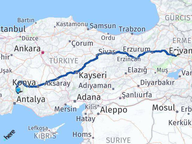 Sütçüler Ağrı Arası Kaç Km - Yol Tarifi