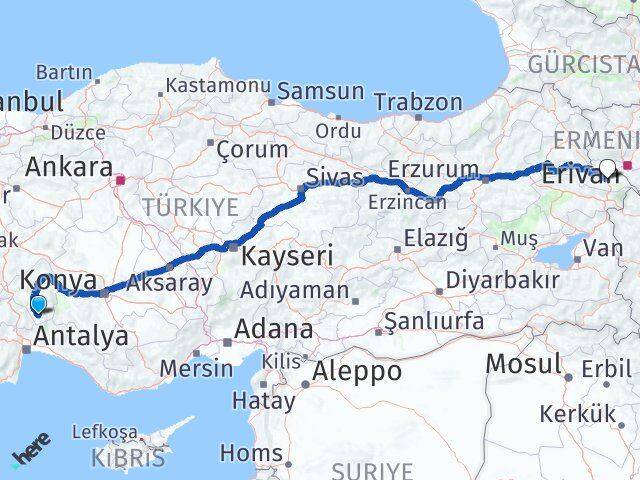 Sütçüler Iğdır Arası Kaç Km - Yol Tarifi
