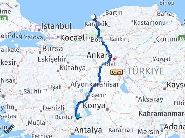 Sütçüler Zonguldak Arası Kaç Km - Yol Tarifi
