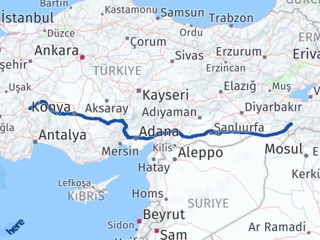 Uluborlu Şırnak Arası Kaç Km - Yol Tarifi