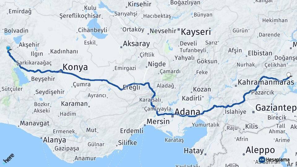 Yalvaç Adıyaman Arası Kaç Km - Yol Tarifi