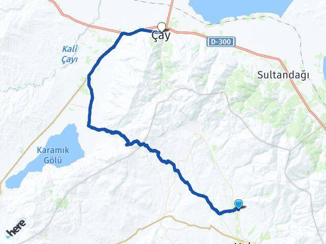 Isparta Yalvaç Sücüllü Çay Afyonkarahisar Arası Kaç Km - Yol Haritası