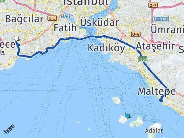 Burgazada Bahçelievler Arası Kaç Km - Yol Tarifi