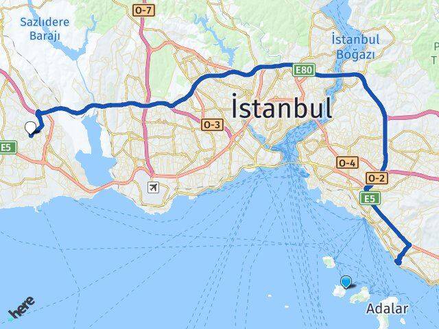Burgazada Esenyurt Arası Kaç Km - Yol Tarifi