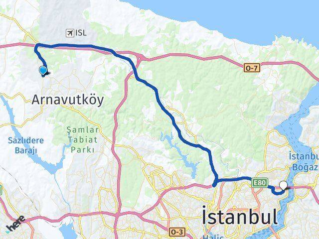 Adnan Menderes Rumelihisarı Arası Kaç Km - Yol Tarifi
