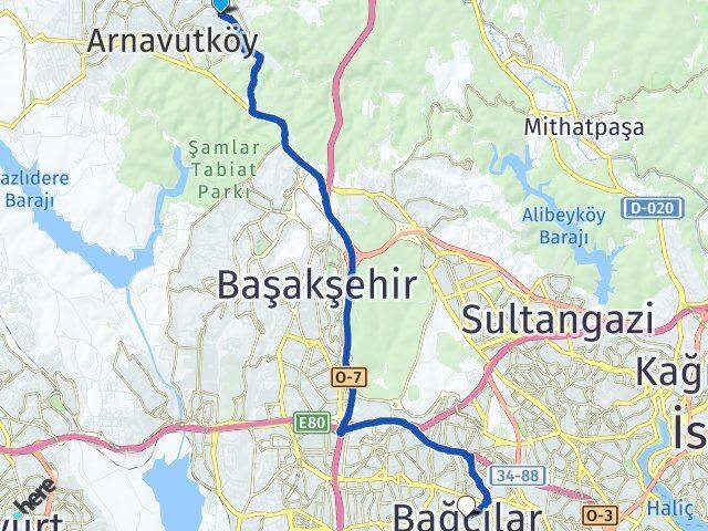 Atatürk Bağcılar Arası Kaç Km - Yol Tarifi