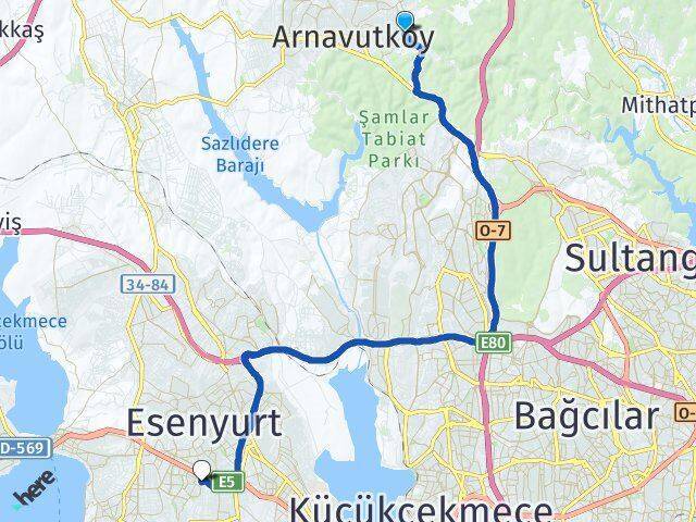 Boğazköy İstiklal Beylikdüzü Arası Kaç Km - Yol Tarifi