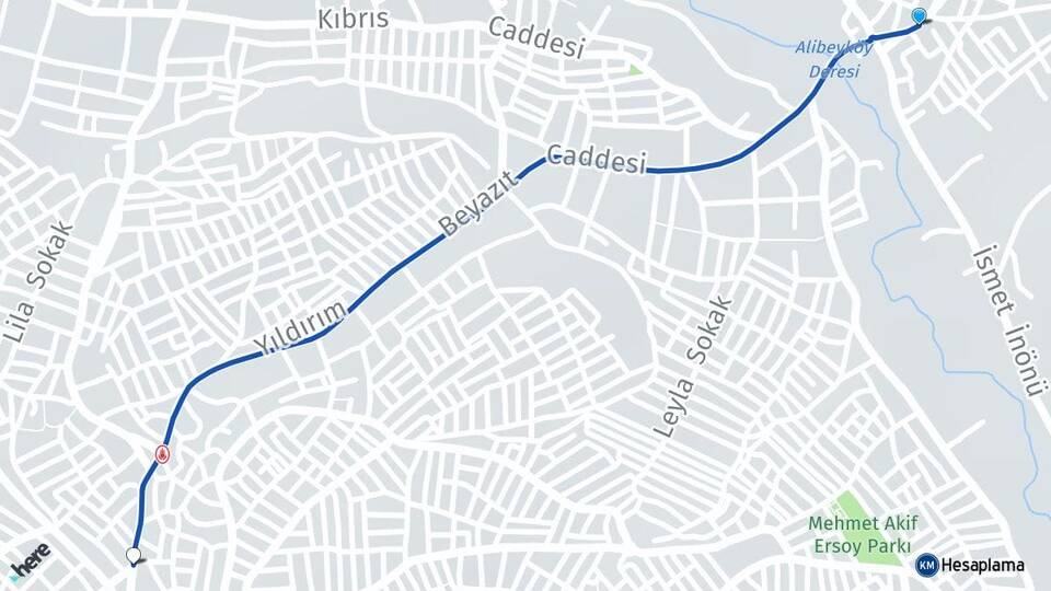 İstanbul Arnavutköy Bolluca Arnavutköy Arası Kaç Km - Yol Haritası