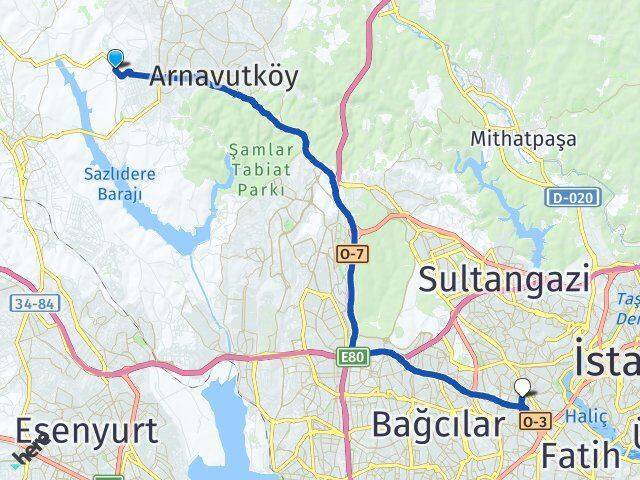 Çilingir Bayrampaşa Arası Kaç Km - Yol Tarifi