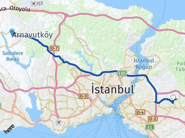 Çilingir Çekmeköy Arası Kaç Km - Yol Tarifi