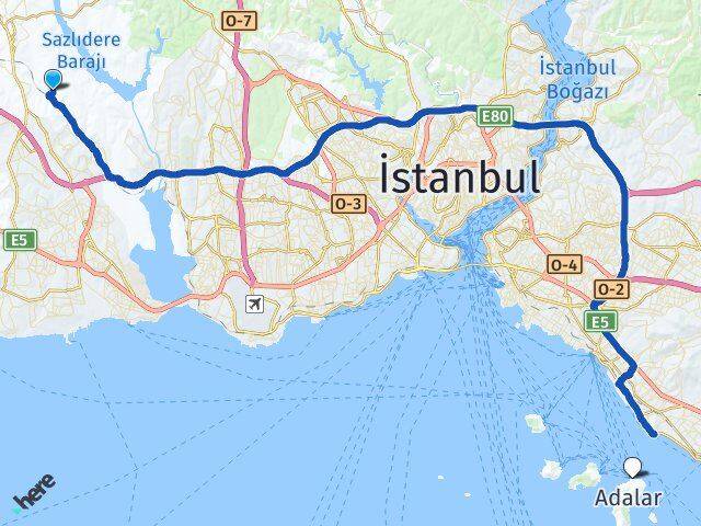 Deliklikaya Adalar Arası Kaç Km - Yol Tarifi