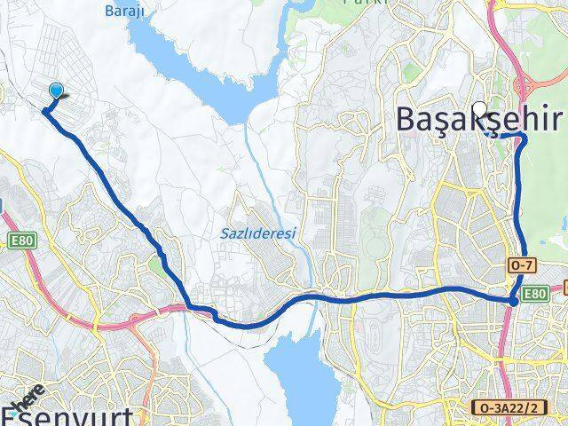 Deliklikaya Başakşehir Arası Kaç Km - Yol Tarifi
