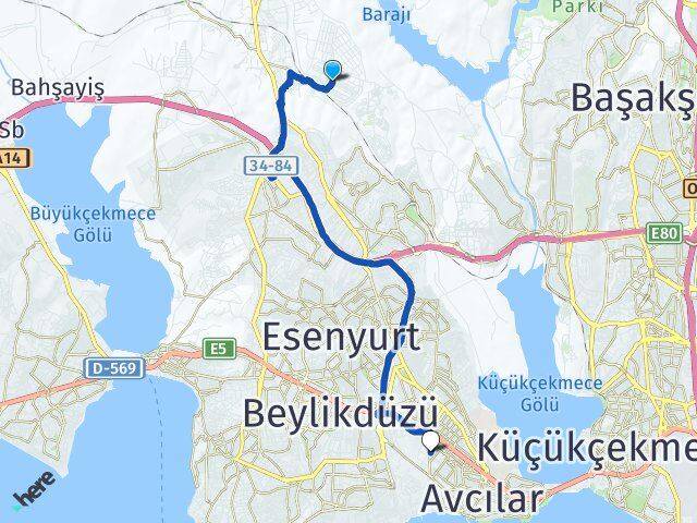 Deliklikaya Cihangir Arası Kaç Km - Yol Tarifi