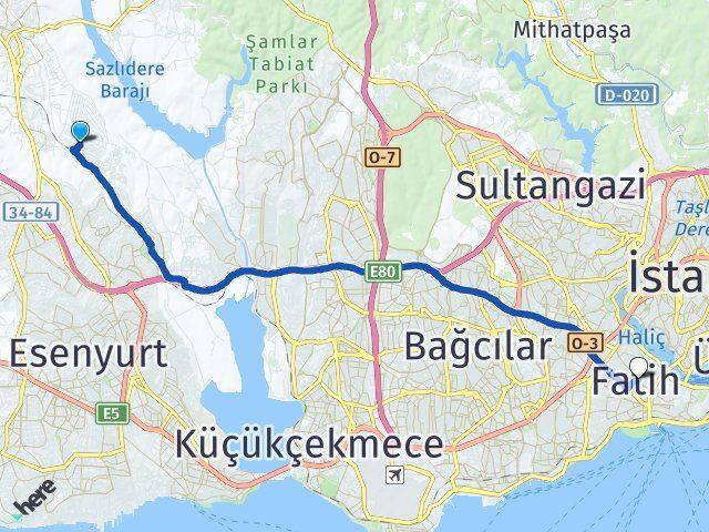 Deliklikaya Fatih Arası Kaç Km - Yol Tarifi