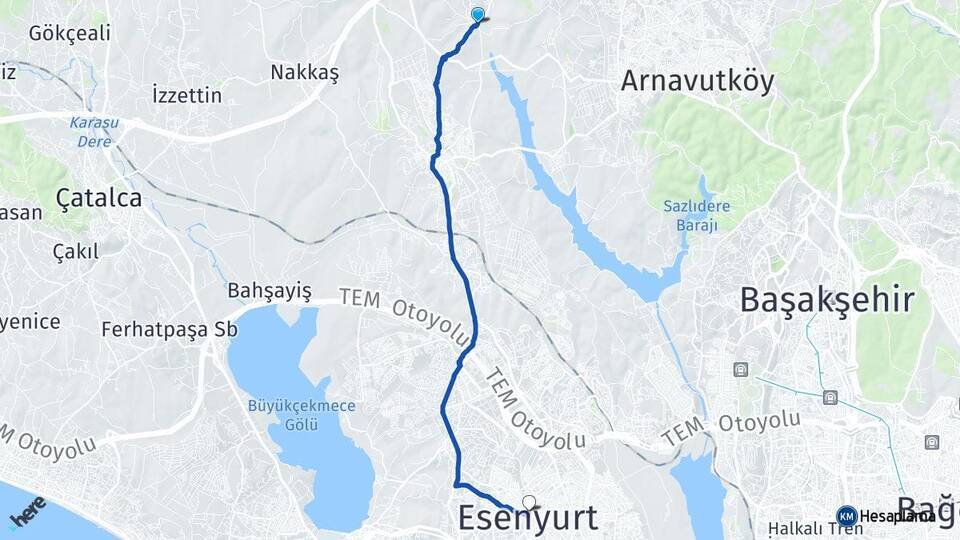 Dursunköy Esenyurt Arası Kaç Km - Yol Tarifi