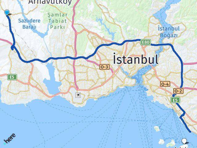 Hastane Adalar Arası Kaç Km - Yol Tarifi