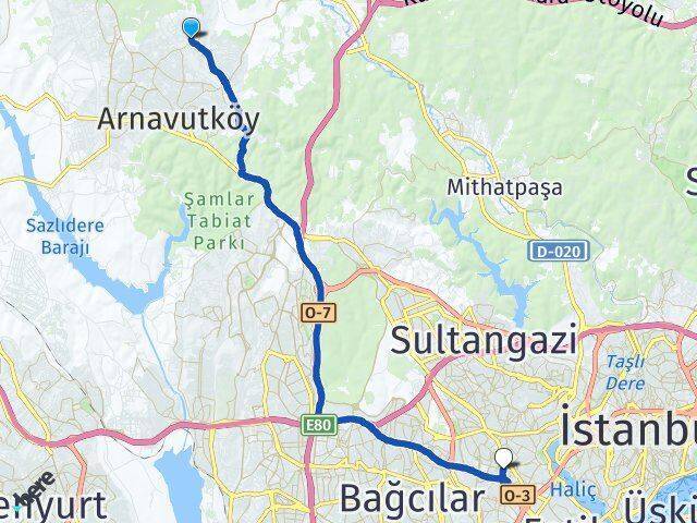 İmrahor Bayrampaşa Arası Kaç Km - Yol Tarifi