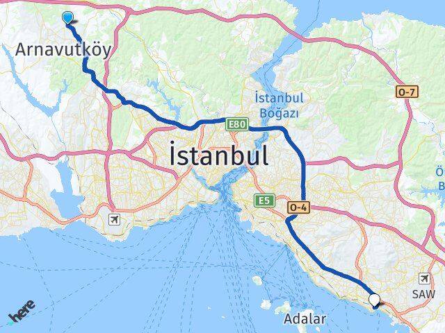 İmrahor Pendik Arası Kaç Km - Yol Tarifi